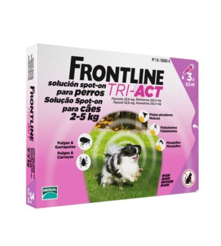 FRONTLINE TRI-ACT XS 2-5KG (3 PIPETAS)